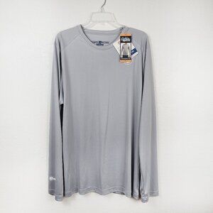 Coastal Waters Supply Co. Men's UPF 40+ Sun Protection Shirt XXL Gray Silver